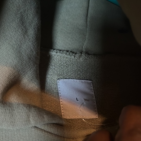 YEEZY Calabasas Embroidered French Hooded Sweatshirt Men’s Large Made In Italy - Picture 4 of 14